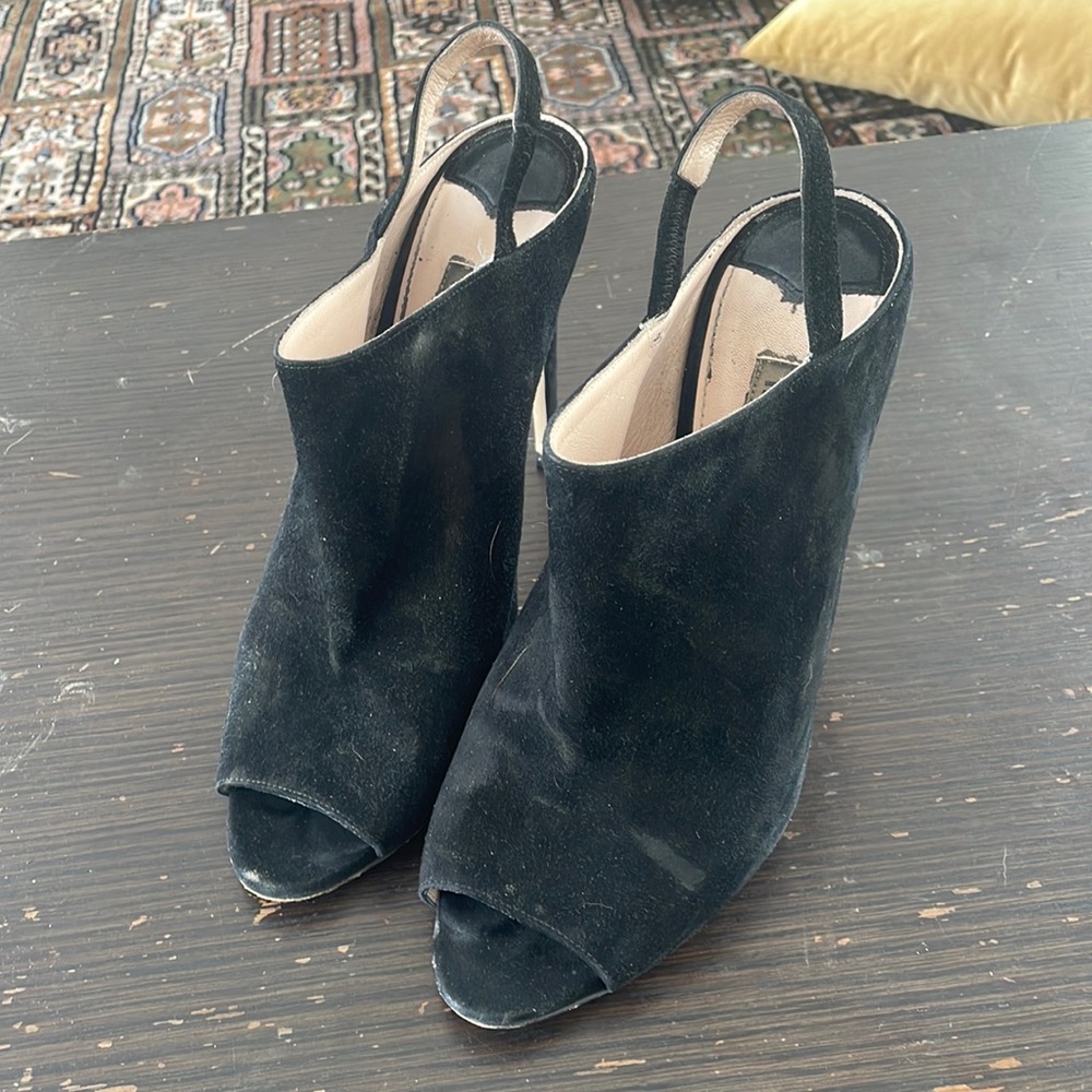 39.5 Miu Miu Suede Black Booties